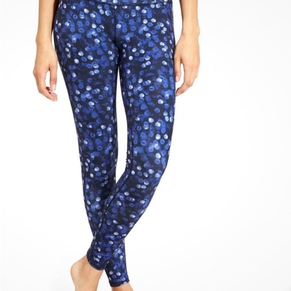 Athleta Blue Leggings with Abstract Pattern - Picture 1 of 7